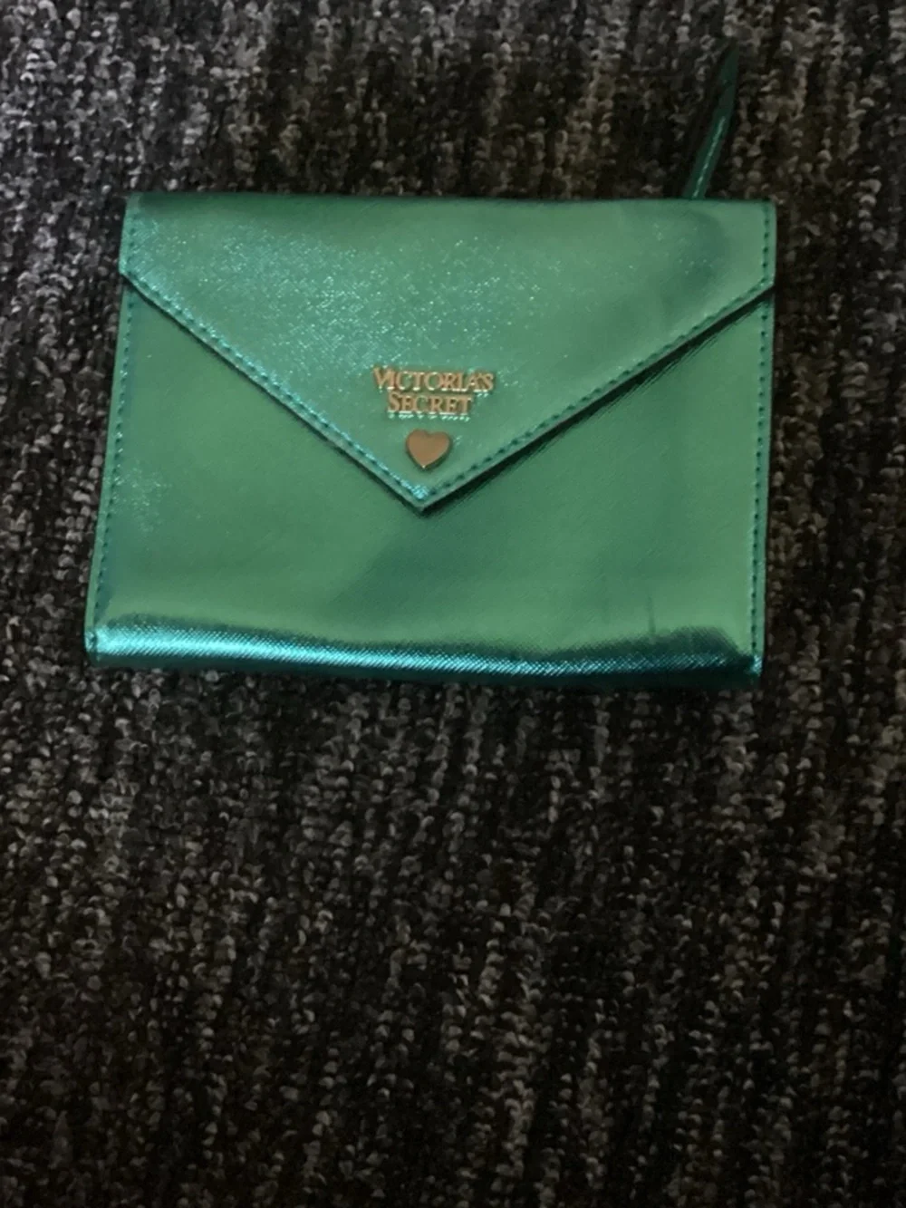 Victoria's Secret Metallic Teal Wristlet - Picture 2 of 4